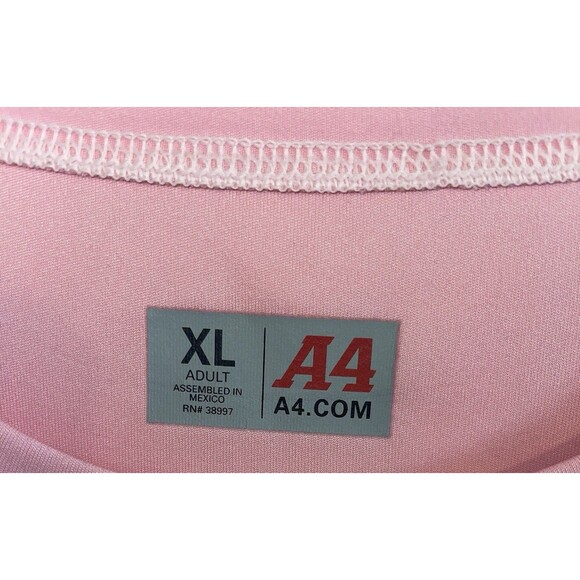 A4 Shirt Long Sleeve Cowgirl Cocktail Club Pink Green White Women’s Size XL - Picture 2 of 6